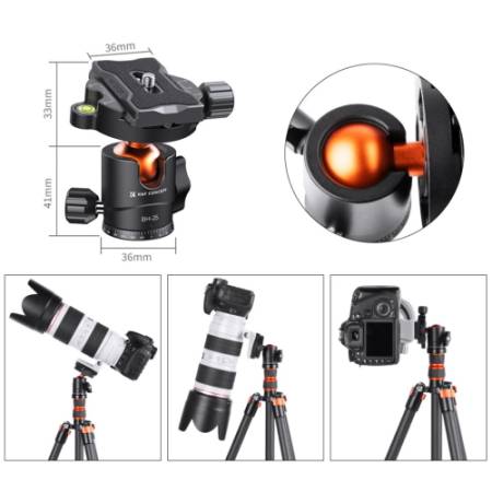 K&F Concept KF31.029V3 BH-25 - głowica, wymiary